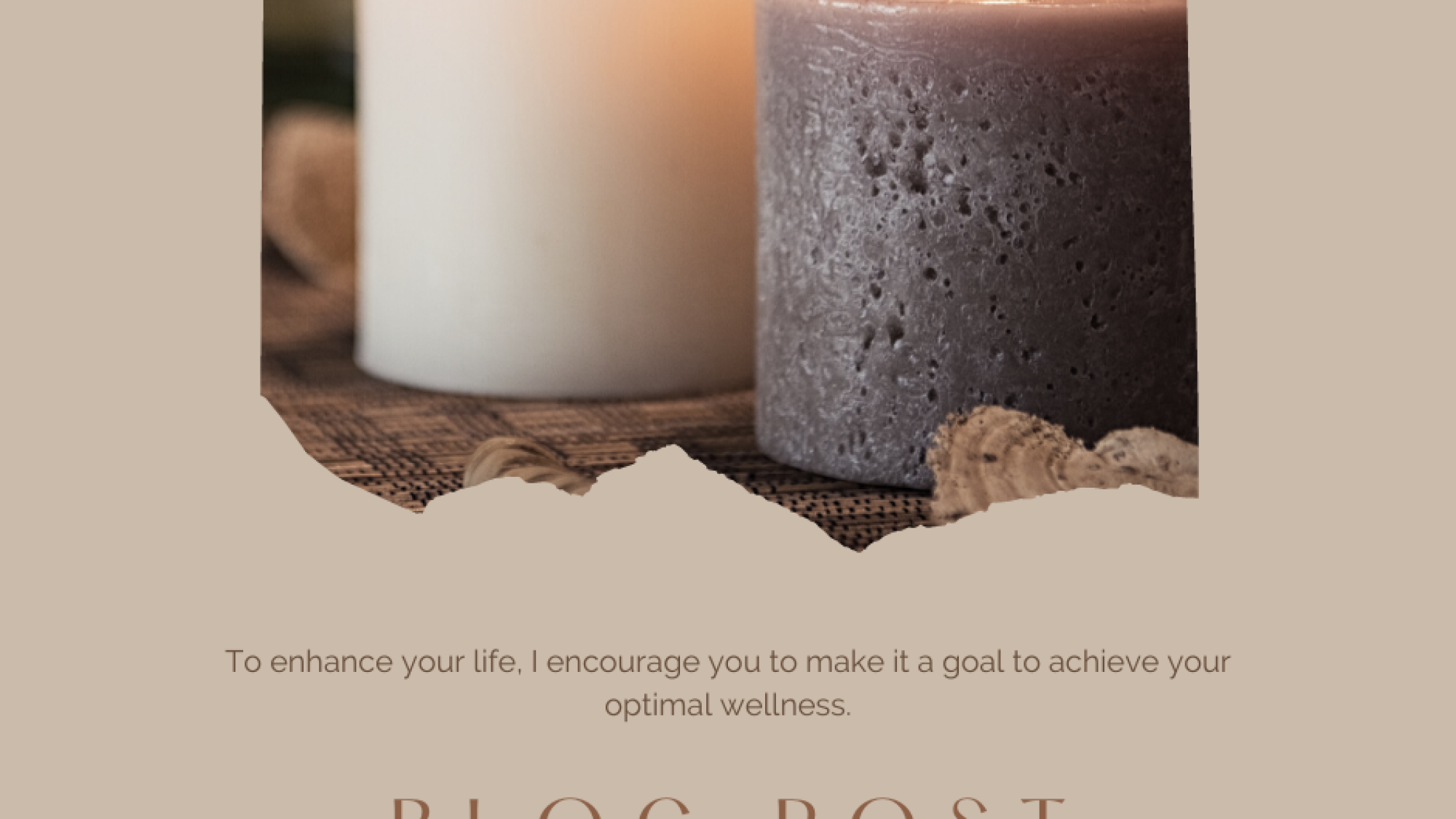 Wellness, Spa, Yoga Blog Facebook Post Template with Earth Tones