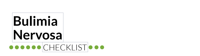 Bulimia Nervosa Checklist